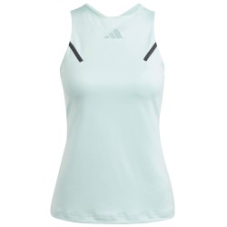Women's top Adidas Tennis Premium Tank - semi flash/aqua