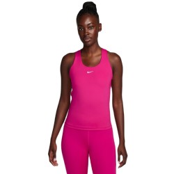 Women's top Nike Dri-Fit Swoosh Bra Tank - fireberry/fireberry/white