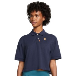 Women's polo T-shirt Nike Polo 2.0 Heritage W - obsidian/brilliant orange
