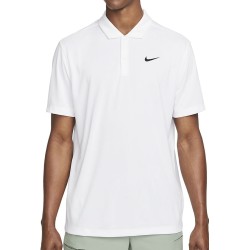 Men's Polo T-shirt Nike Men's Court Dri-Fit Solid Polo - white/black