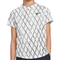 Boys' t-shirt Nike Court Dri-Fit Victory SS Top Printed - white/black