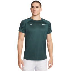 Men's T-shirt Nike Rafa Challenger Dri-Fit Tennis Top - deep jungle/fireberry/white