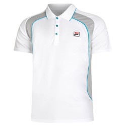 Men's Polo T-shirt Fila Austarlian Open Harrison Polo Shirt - white/silver scone