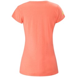 Women's T-shirt Babolat Exercise Big Flag Tee Women - living coral heather