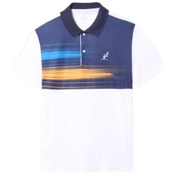 Men's Polo T-shirt Australian Polo Ace Brush Line Print - bianco
