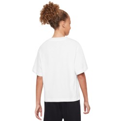 Girls' T-shirt Nike Kids Sportswear Essential Boxy T-Shirt - white/black