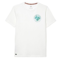 Men's T-shirt Lacoste Sport Roland Garros Edition Logo T-Shirt - white