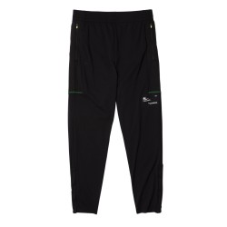 Men's trousers Lacoste SPORT Men Zip Pockets Tapered Tracksuit Trousers - black/white