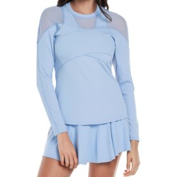 Women's long sleeve T-shirt Lucky in Love Tech Performance It's A Wrap Long Sleeve - placid