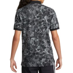 Men's Polo T-shirt Nike Dri-Fit Printed Slim Fit Polo - black/black
