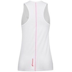 Women's top Babolat Strike Tank Top - white/strike red