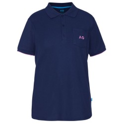 Women's polo T-shirt Australian Open Polo Pocket AO Logo - navy