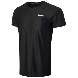 Men's T-shirt Nike Court Breathe Advantage Top - black/black/white