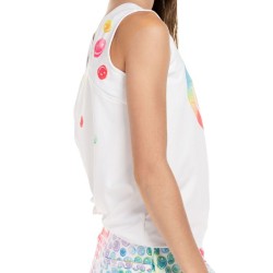 Girls' T-shirt Lucky in Love Novelty Print All Smiles Tie Back Tank - multicolor