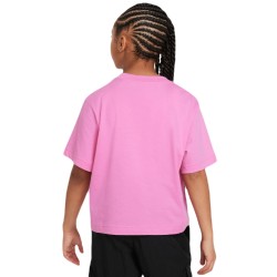 Girls' T-shirt Nike Kids Sportswear Essential Boxy T-Shirt - playful pink/white