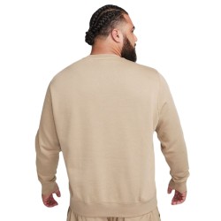 Men's Jumper Nike Swoosh Club Crew - khaki/white
