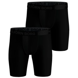 Men's Boxers Bj_rn Borg Performance Boxer Long Leg 2P - black/print