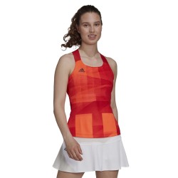 Women's top Adidas Y-Tank TK PB HR W - solar red/black