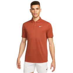 Men's Polo T-shirt Nike Court Dri-Fit Solid Polo - rugged orange/white