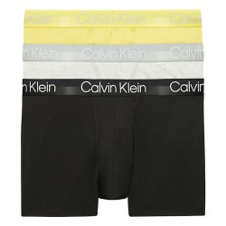 Men's Boxers Calvin Klein Modern Structure Trunk 3P - light grey/mesquite lime/black