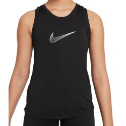 Girls' T-shirt Nike Dri-Fit One Training Tank - black/white