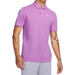 Men's Polo T-shirt Nike Court Dri-Fit Solid Polo - rush fuchsia/white