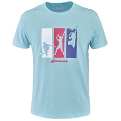 Men's T-shirt Babolat Padel Cotton Tee Men - angel blue heather