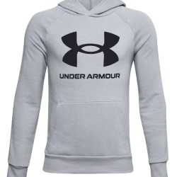 Boys' jumper Under Armour Rival Fleece Hoodie - mod gray light heather/black