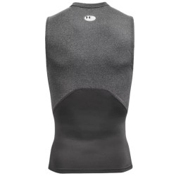 Men's T-shirt Under Armour HeatGear Armour Comp Sleeveles M - carbon heather/black