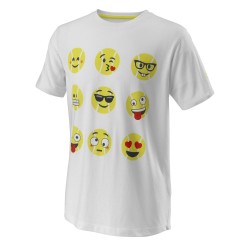 Boys' t-shirt Wilson Emoti-Fun Tech Tee B - white