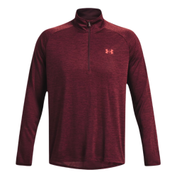 Men's long sleeve T-shirt Under Armour UA Tech 2.0 1/2 Zip M - dark maroon/cordova red