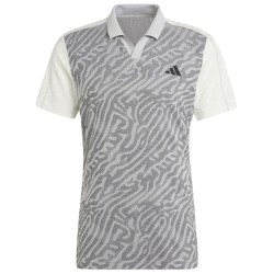 Men's Polo T-shirt Adidas Tennis Airchill Pro Freelift Poloshirt - grey two/black/off white