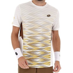 Men's T-shirt Lotto Tech I D4 Tee - bright white/teak brown