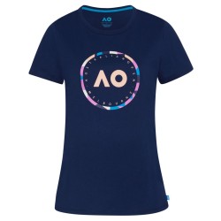 Women's T-shirt Australian Open T-Shirt Round Logo - navy