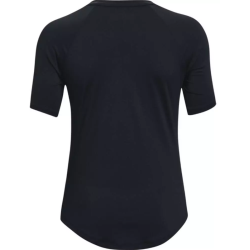 Women's T-shirt Under Armour Women's UA RUSH Short Sleeve - black/iridescent
