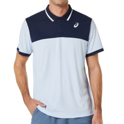 Men's Polo T-shirt Asics Court Polo Shirt - soft sky/midnight