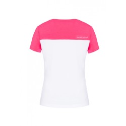 Women's T-shirt EA7 Woman Jersey T-shirt - white/pink