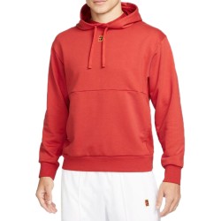 Men's Jumper Nike Court Fleece Tennis Hoodie M - cinnabar