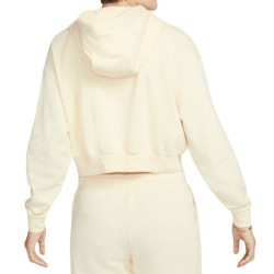 Women's jumper Nike Sportswear Club Fleece Oversized Crop Hoodie - coconut milk/black