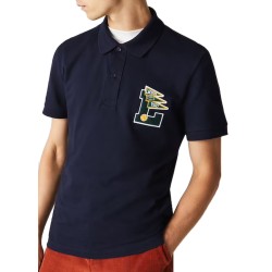 Men's Polo T-shirt Lacoste Men’s Regular Fit L Badge Cotton Piqu_ Polo Shirt - navy blue