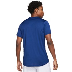 Men's Polo T-shirt Nike Men's Court Dri-Fit Advantage Polo - deep royal blue/white