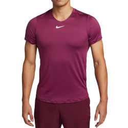 Men's T-shirt Nike Court Dri-Fit Advantage Crew Top - rosewood/white