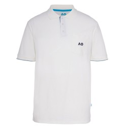 Men's Polo T-shirt Australian Open Polo Pocket AO Logo - cream