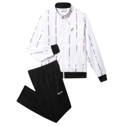 Men's Tracksuit Australian Double Jumpsuit With Stripes - bianco