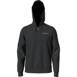 Men's Jumper Calvin Klein PW 1/4 Zip Hoodie - black beauty