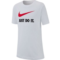 Boys' t-shirt Nike B NSW Tee Just Do It Swoosh - white/university red
