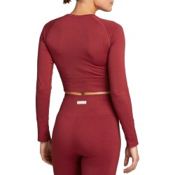 Women's long sleeve T-shirt Bj_rn Borg Stockholm Seamless Crop Top W - biking red