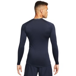 Men’s compression clothing Nike Pro Dri-FIT Tight Long-Sleeve Fitness Top - obsidian/white