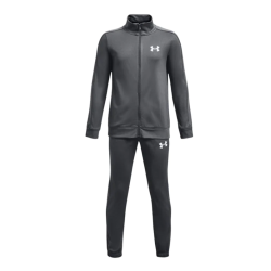 Boys' tracksuit Under Armour Knit Track Suit - pitch gray/white