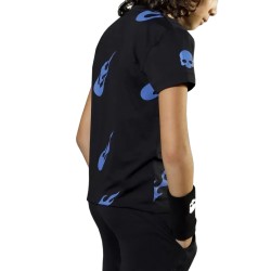 Boys' t-shirt Hydrogen Flames tech Tee - black/bluette